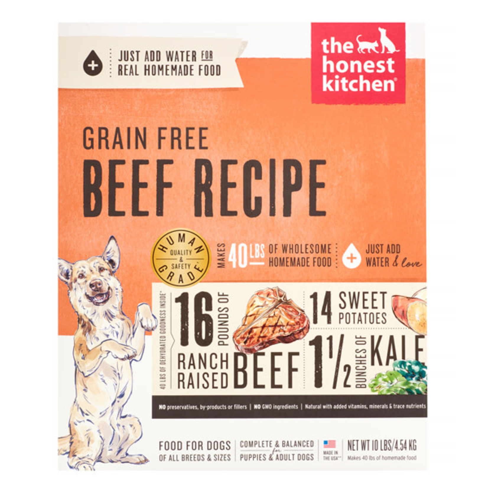 Honest Kitchen Grain Free Beef 10# Dehydrated Honest Kitchen