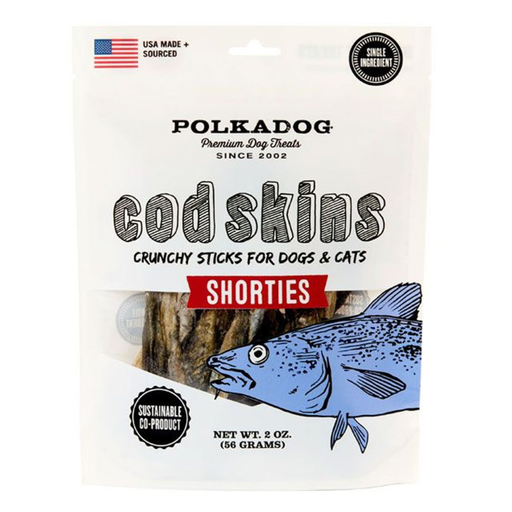 Polkadog Bakery 2 oz. Cod Skin Shorties Dog treats Polka Dog