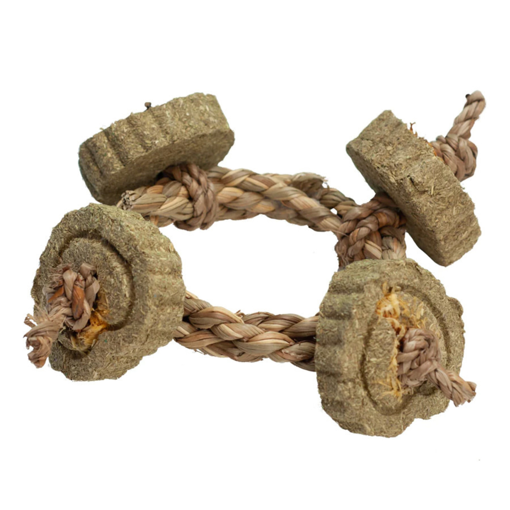 A&E Cage Company Timothy Hay Braided Rope Circle Chew Toy Nibbles