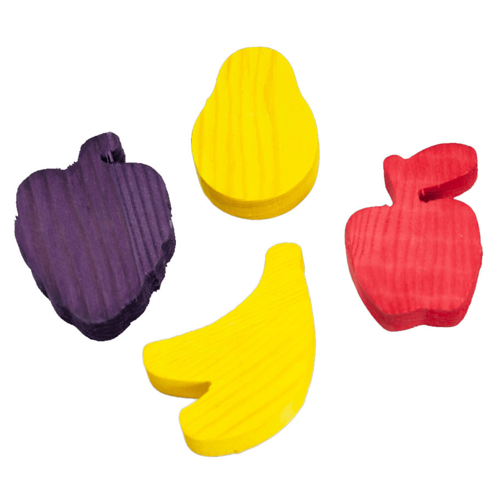 A&E Cage Company Wooden Fruit Chew Toy w/ 4 Fruits Nibbles