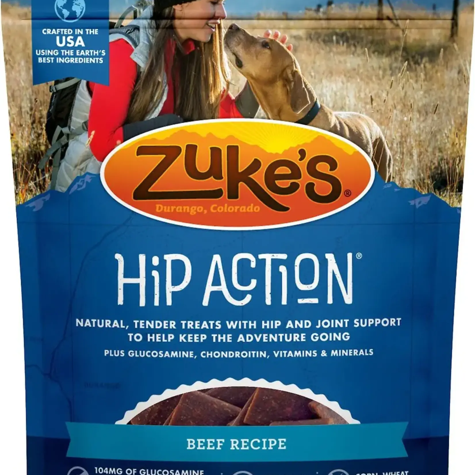 Zukes Zuke's Beef Hip Action Dog Treat