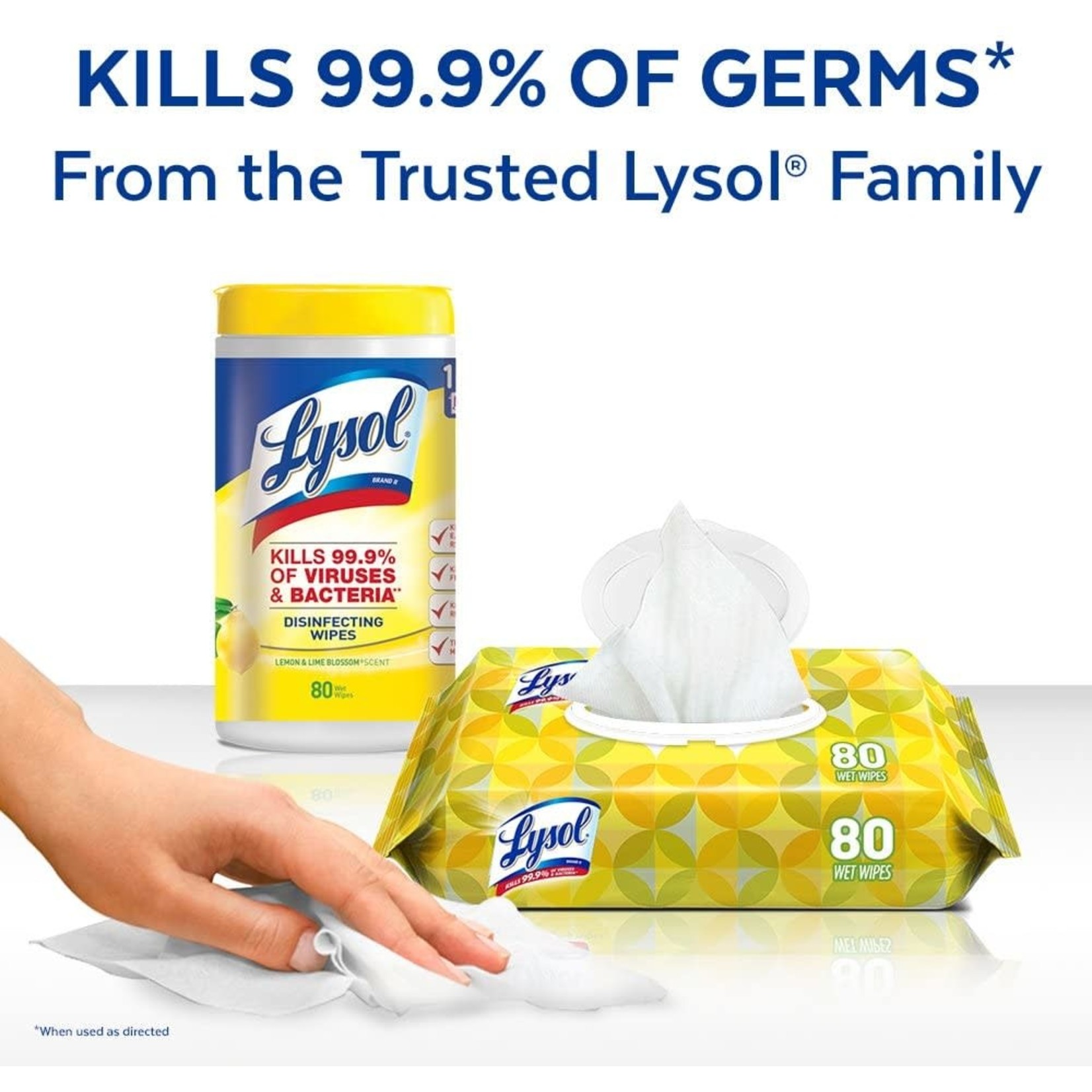 LYSOL Disinfecting Wipes - Lemon & Lime Blossom Flatpack 80 ct - 6/case ($17.94)