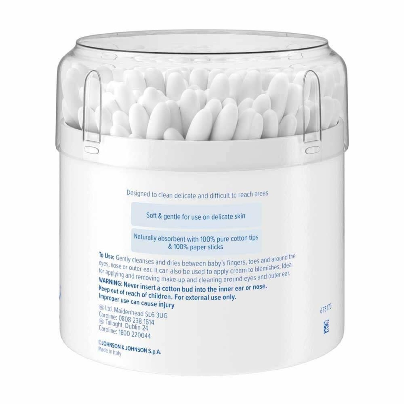 Johnson's Pure Cotton Swabs 200 ct - 6/case ($13.14)