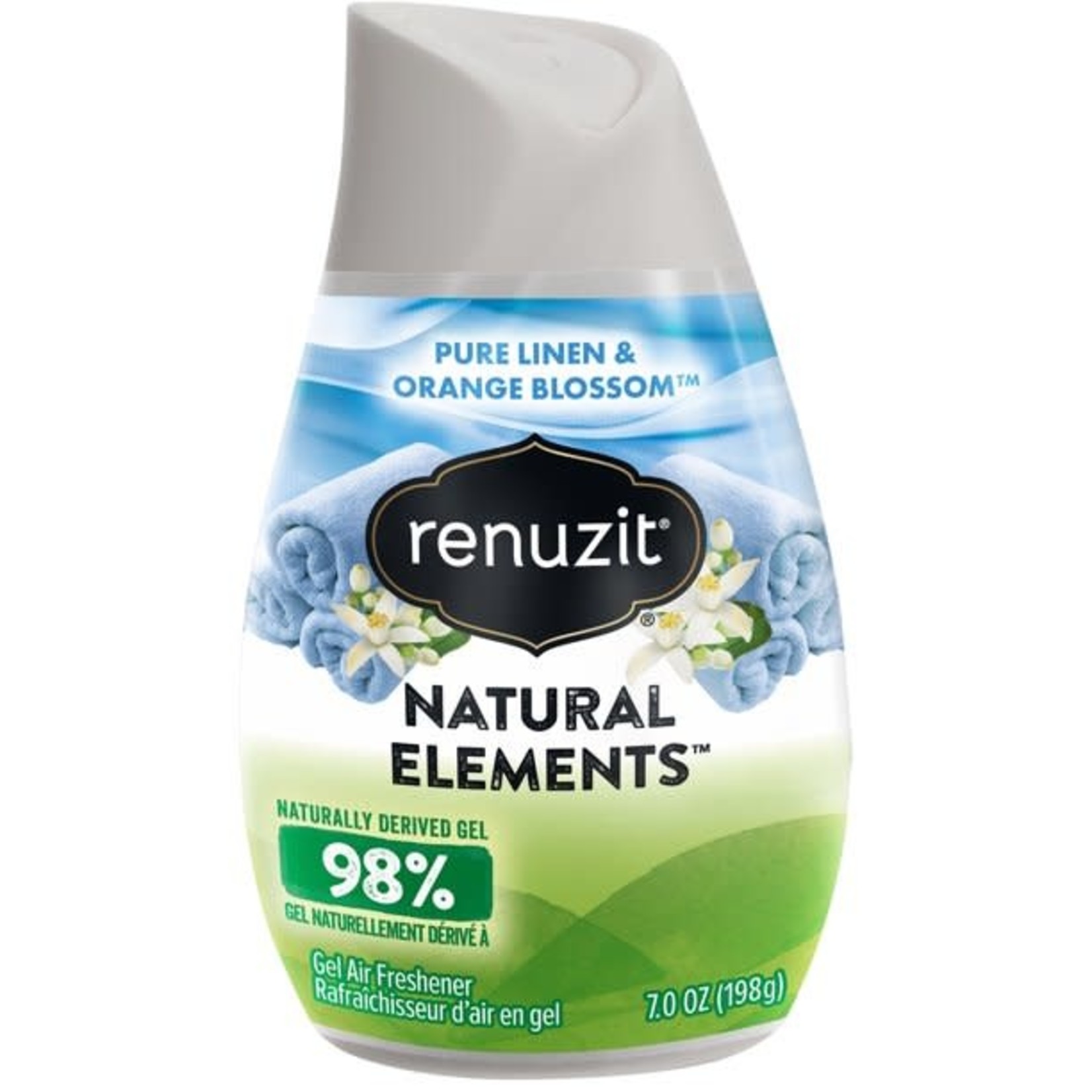 Renuzit Natural Elements Gel Air Freshener, Pure Linen & Orange Blossom 7oz - 12/case ($11.88)