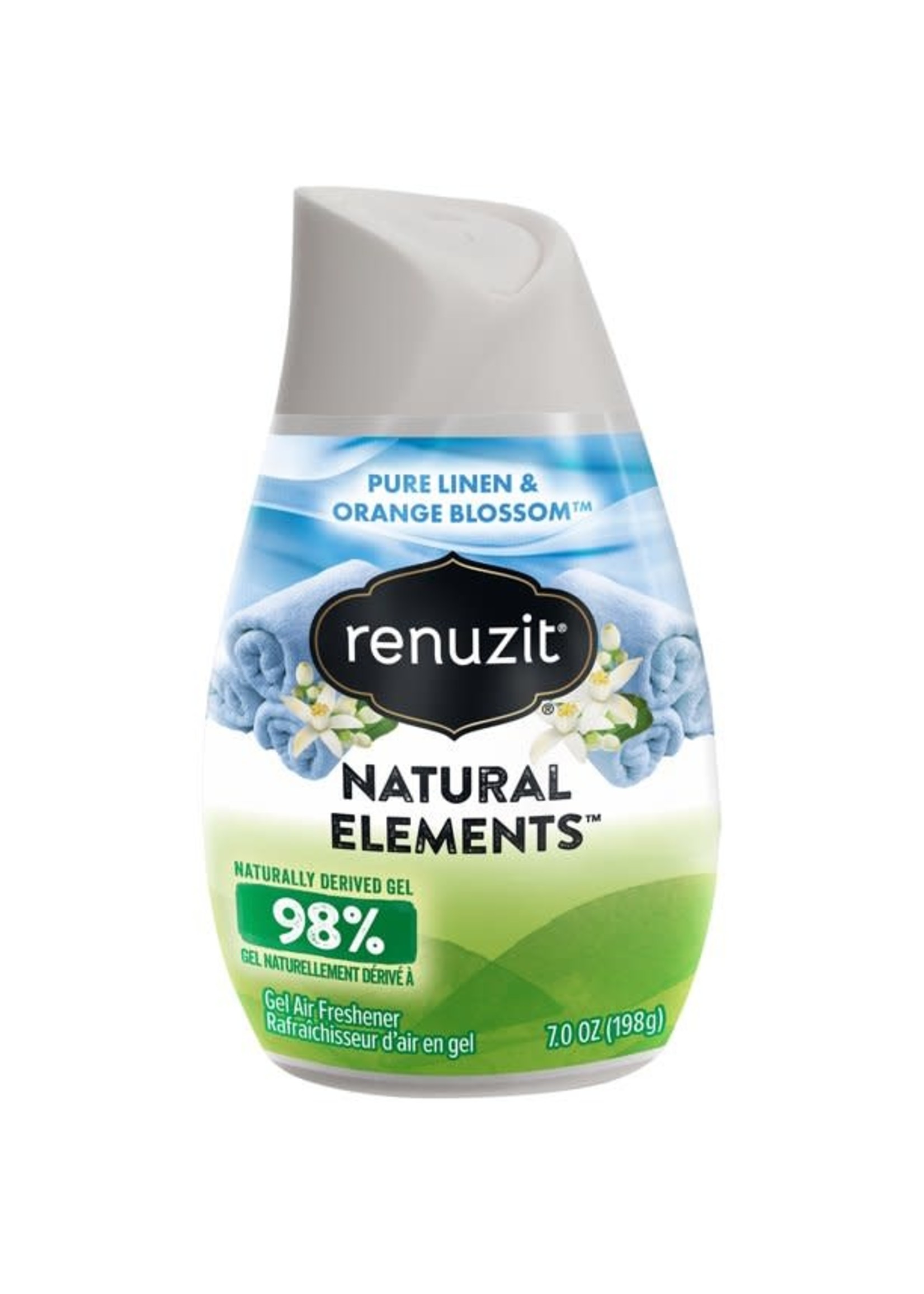 Renuzit Natural Elements Gel Air Freshener, Pure Linen & Orange Blossom 7oz - 12/case ($11.88)