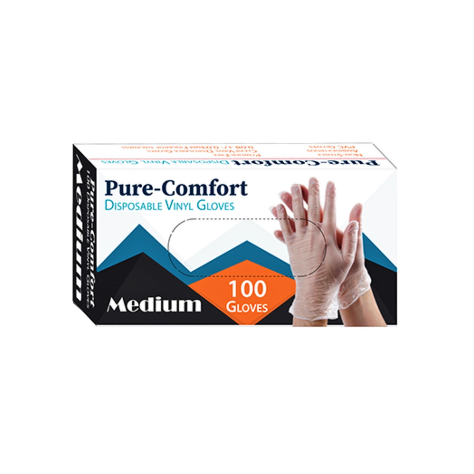 Home Aide Pure-Comfort Disposable Vinyl Gloves