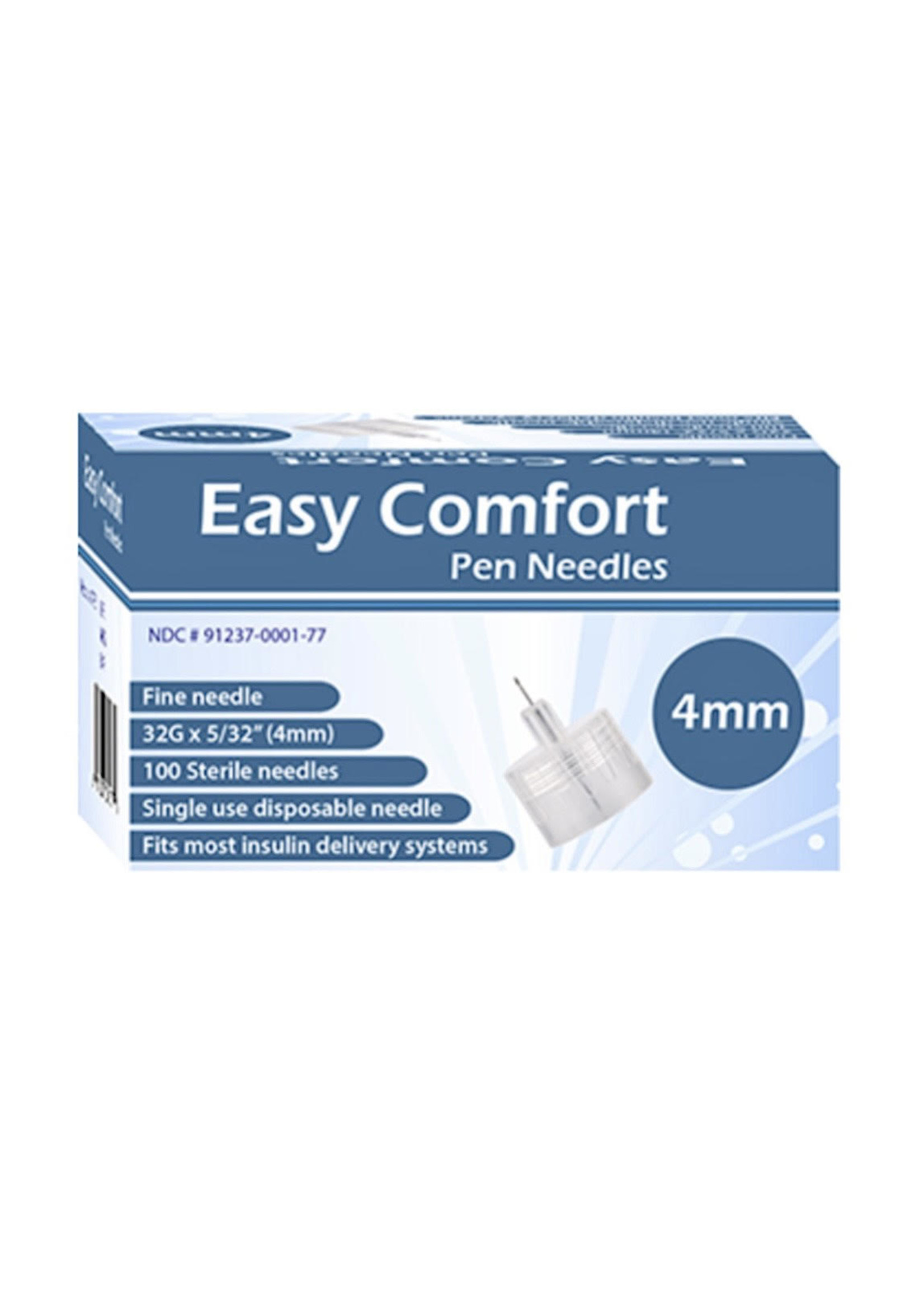Home Aide Easy Comfort Pen Needles 32G 4mm - NDC# 91237-0001-77