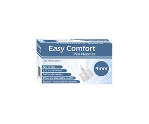 Easy Comfort Insulin Pen Needles - 32G 4mm 100/BX