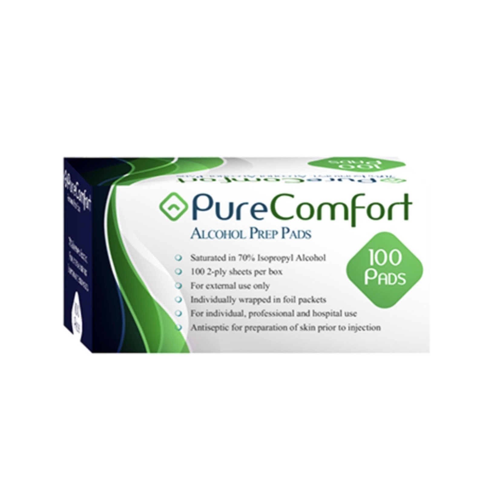 Home Aide Pure Comfort Alcohol Pads (100 Pads)