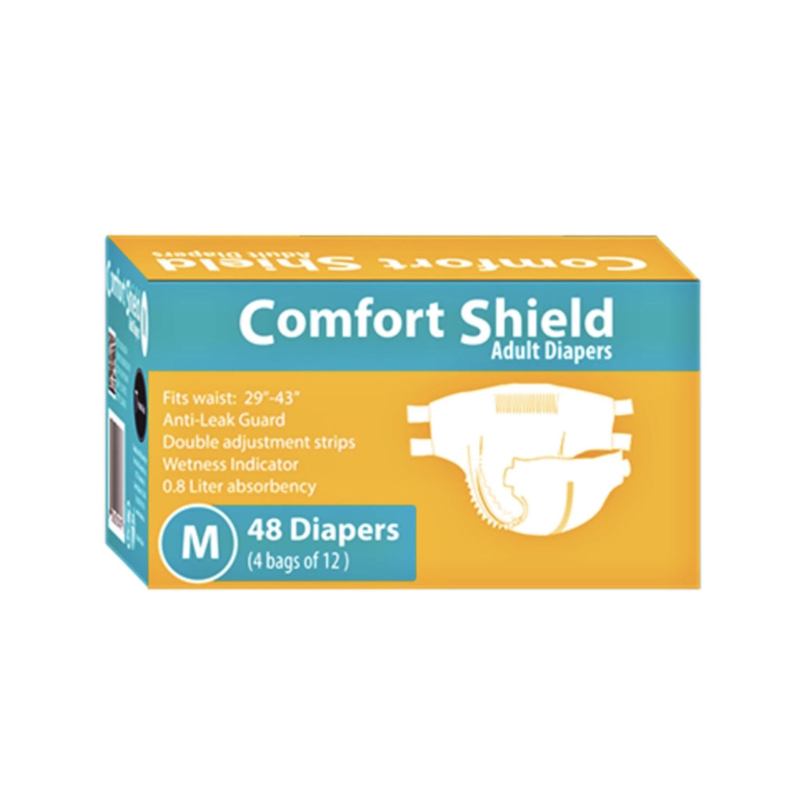 Home Aide Comfort Shield Adult Diapers (Medium) - NDC# 50632-0007-47