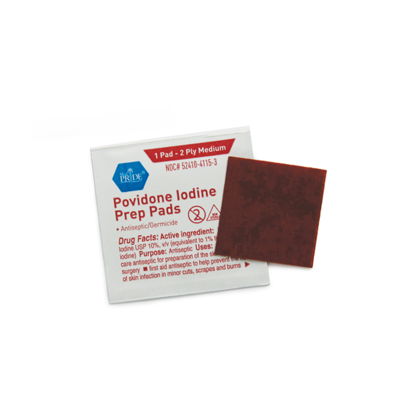MPR-41153 - Povidone Iodine Prep Pads, 100/box