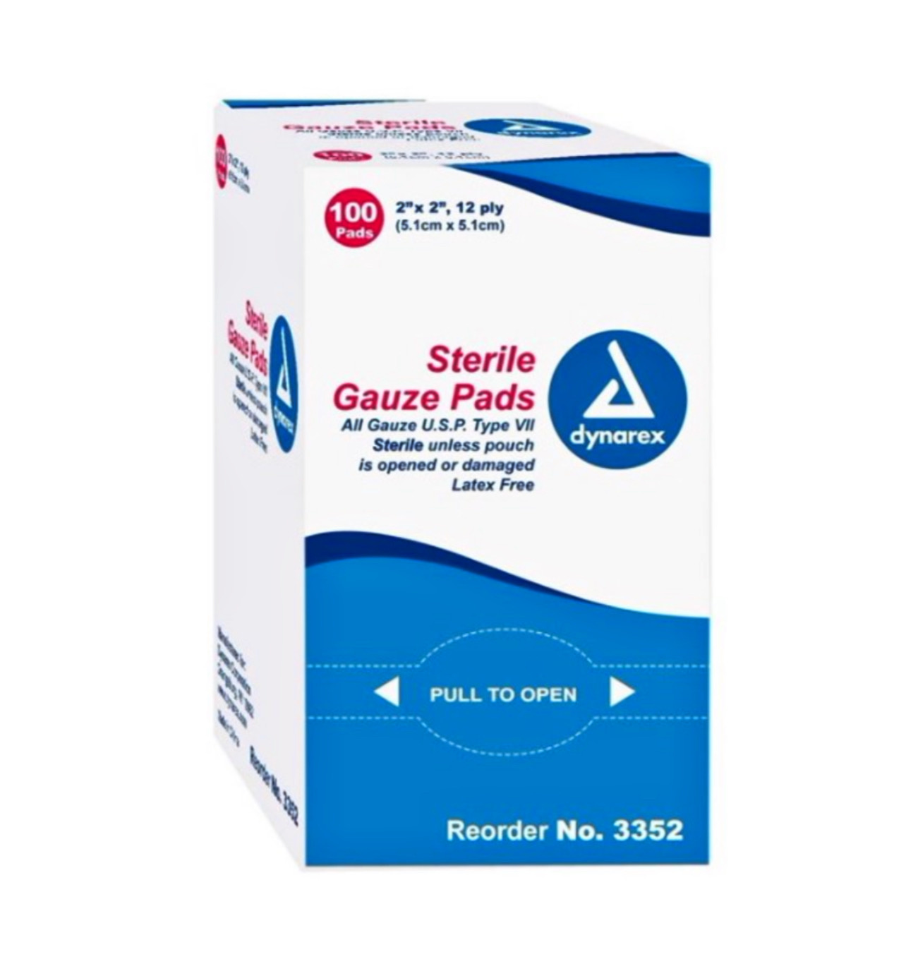 Gauze Pad Sterile 1's 2"x 2" 12 Ply 24/cs Durable Health