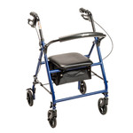 R800KD-BL - Steel Rollator with 6” Wheels, Knockdown (Blue) - Code: E0143 / E0156