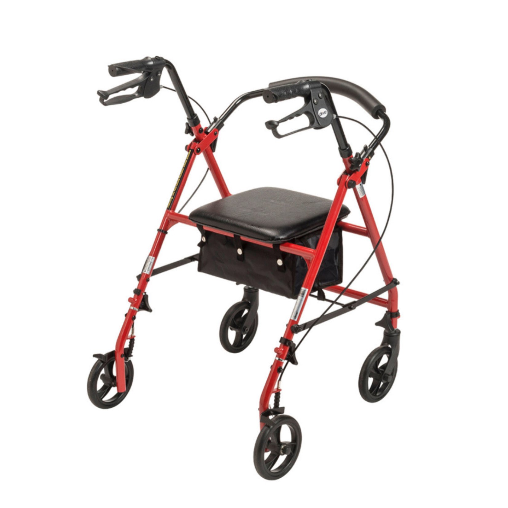 R800KD-RD - Steel Rollator with 6” Wheels, Knockdown (Red) - Code: E0143 / E0156