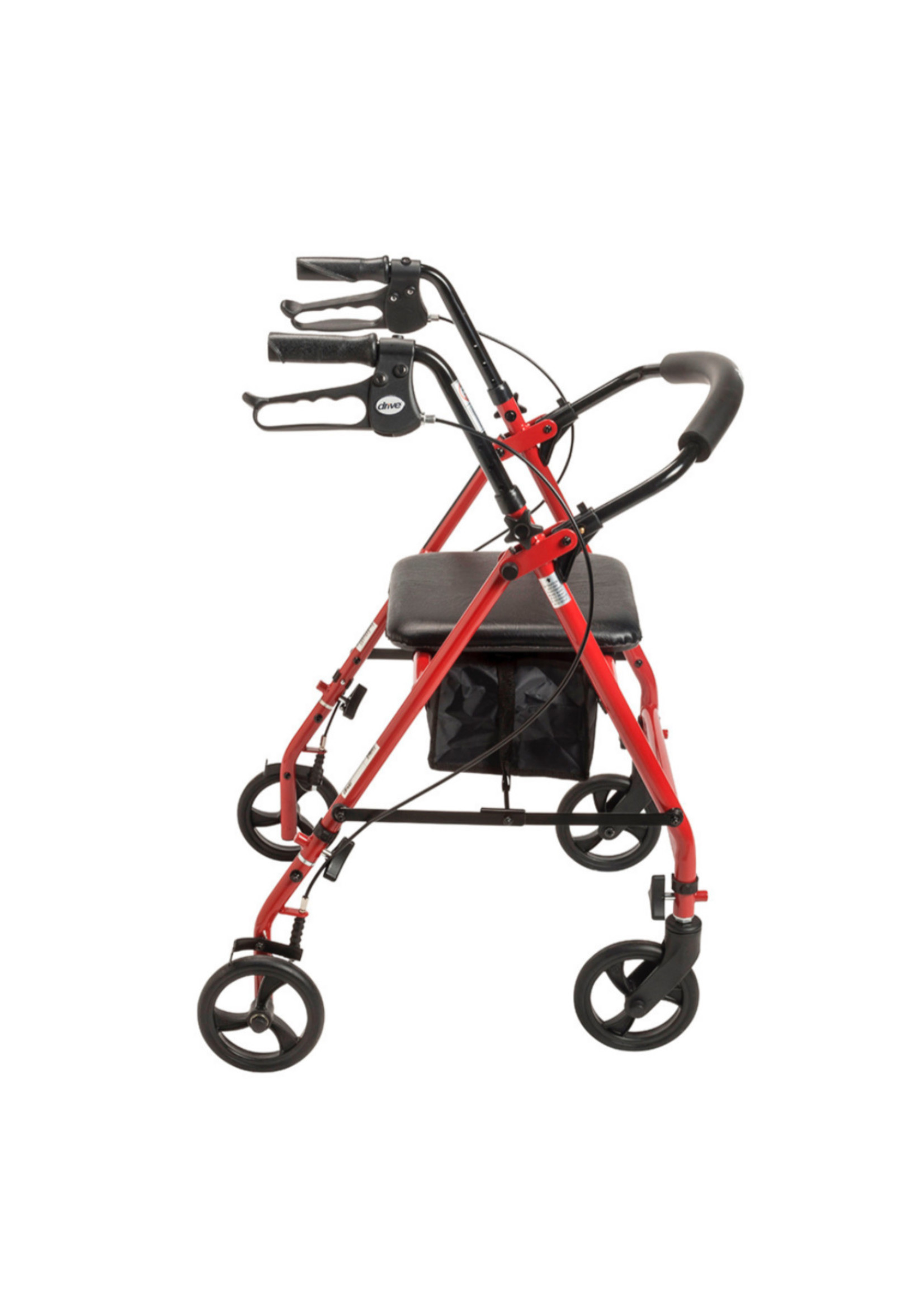 R800KD-RD - Steel Rollator with 6” Wheels, Knockdown (Red) - Code: E0143 / E0156