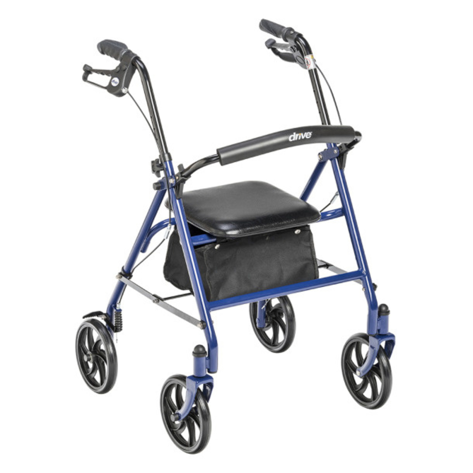 10257BL-1 - Durable 4 Wheel Rollator with 7.5" Casters (Blue) - Code: E0143 / E0156