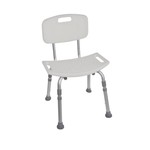 Deluxe Aluminum Shower Chair w/ Back - 12202KD-4