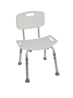 Deluxe Aluminum Shower Chair w/ Back - 12202KD-4