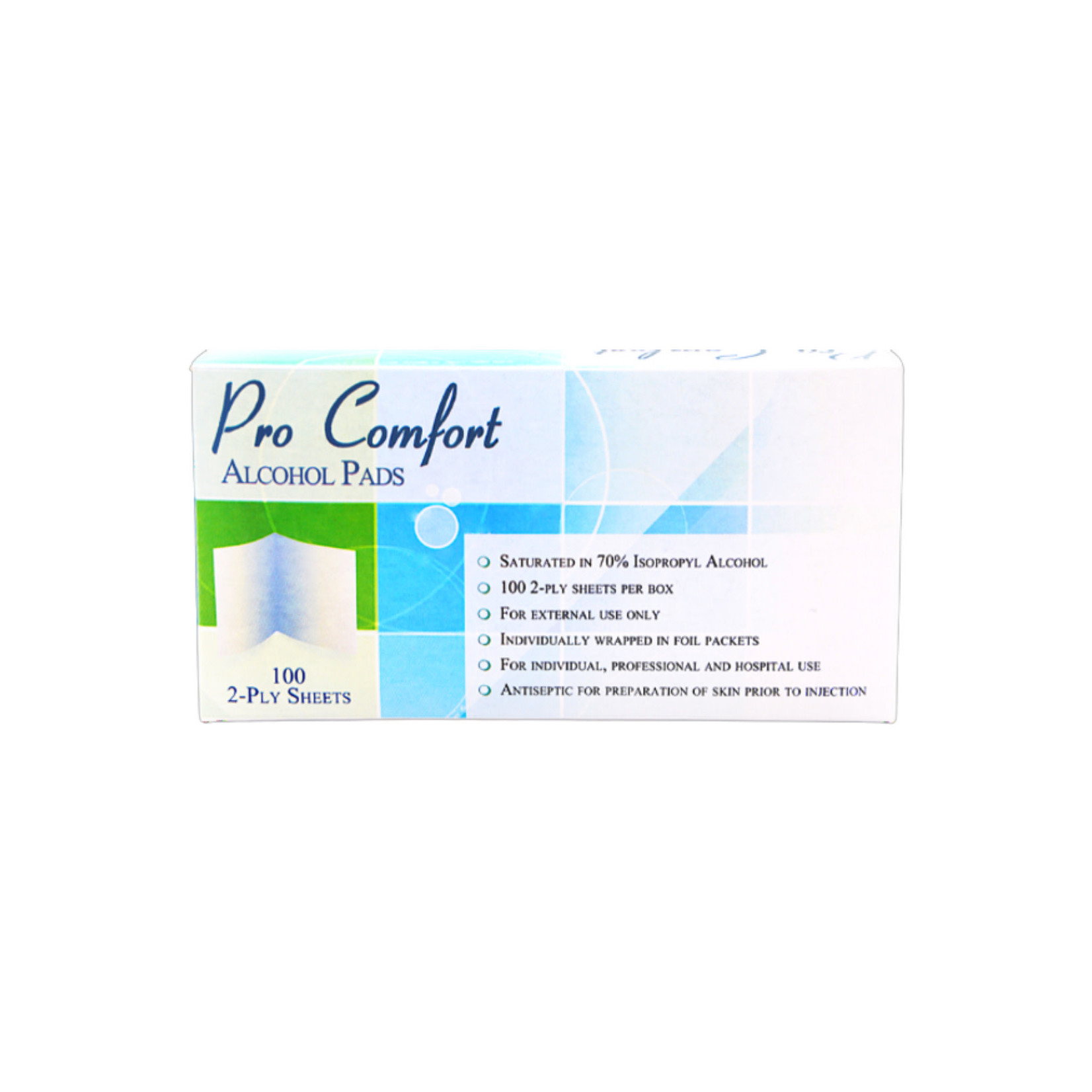 Pro Comfort Alcohol Pads - 100/case | NDC# 50632-0007-03