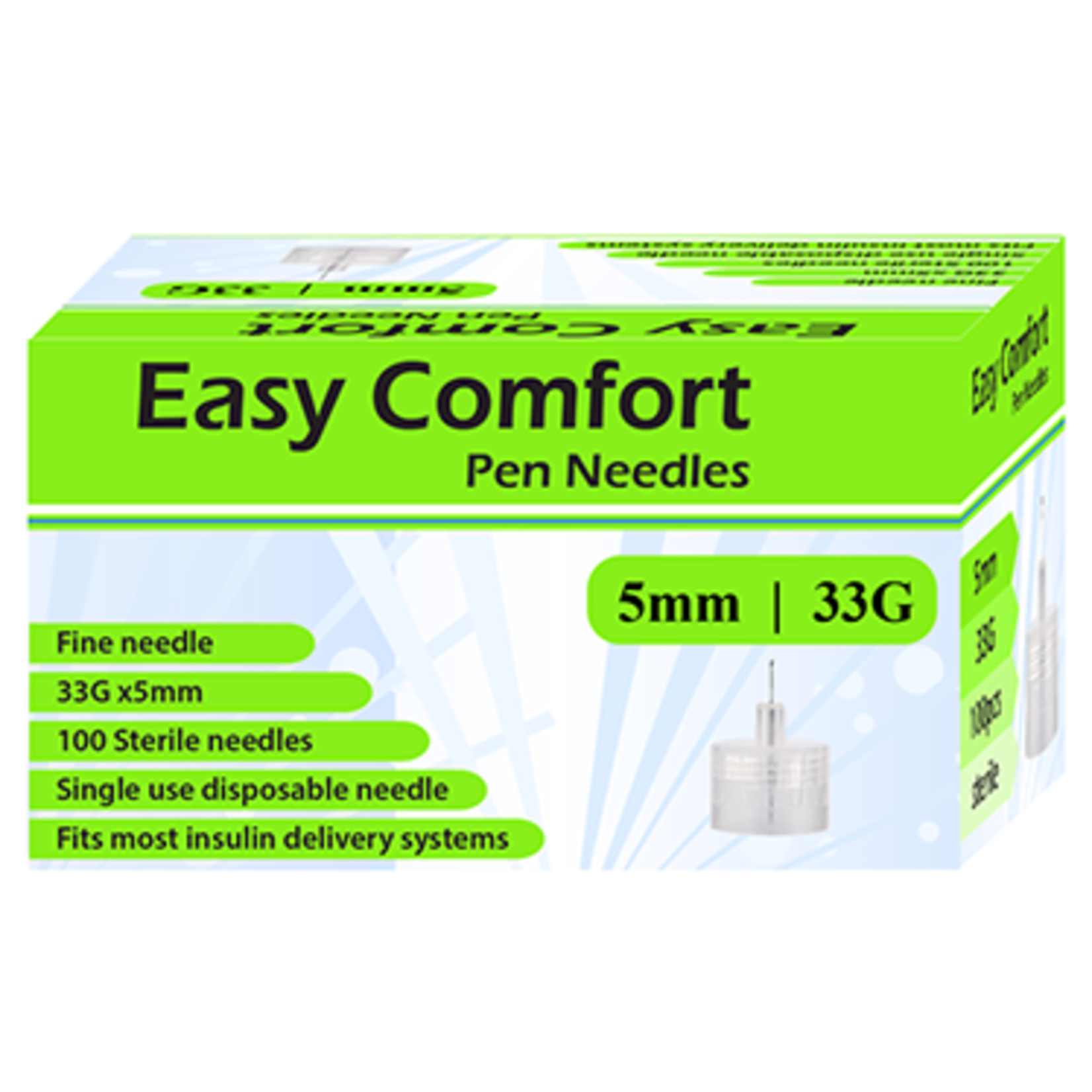 Easy Comfort Pen Needles 33G 5mm (50/case) - NDC# 50632-0007-45