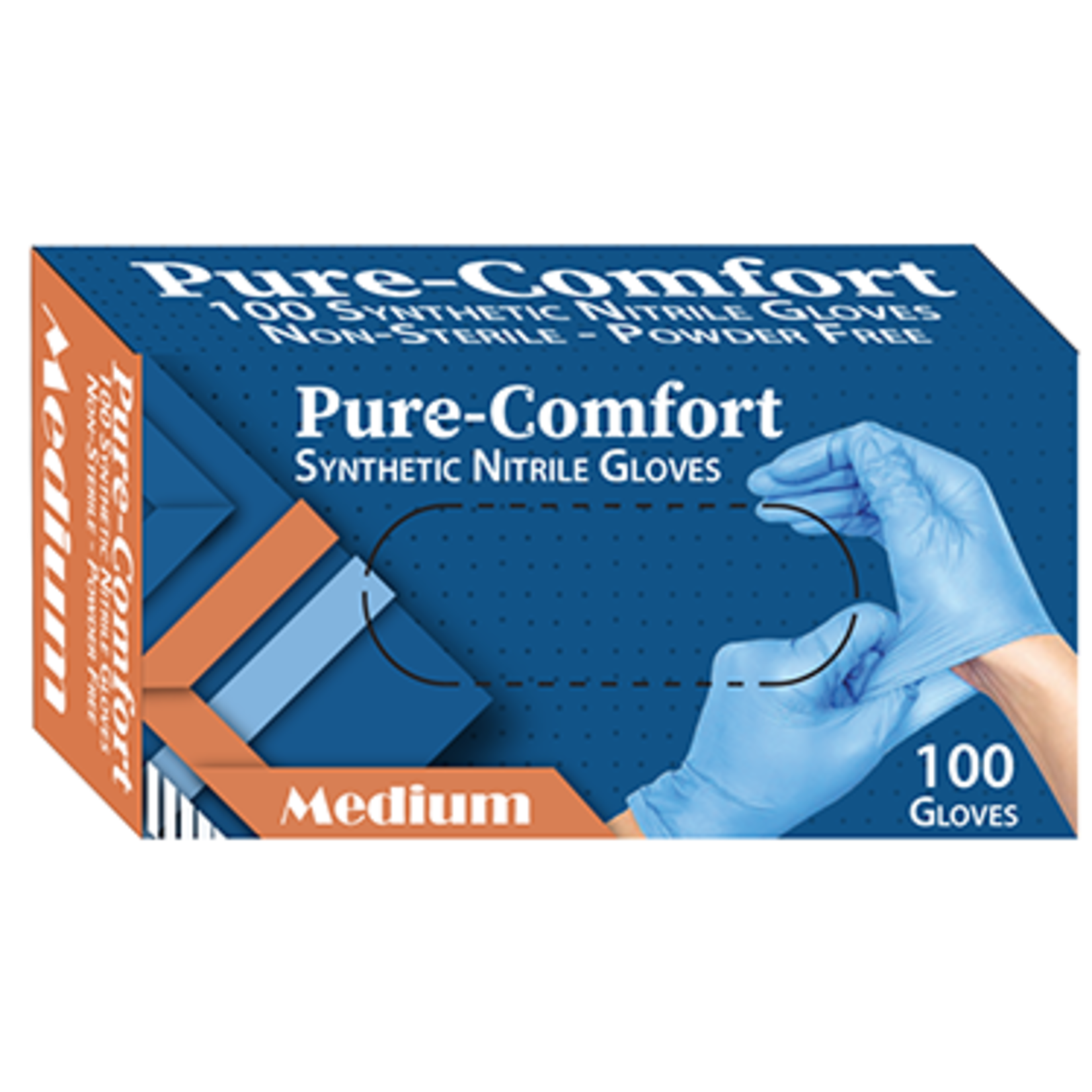 Pure Comfort Synthetic Nitrile Gloves (Medium) - NDC # 50632-0007-65