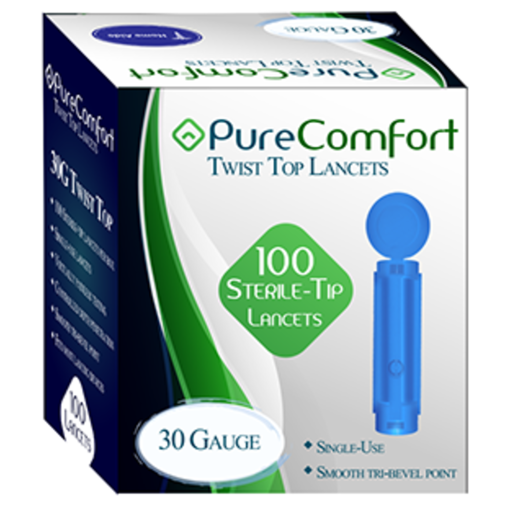 Pure Comfort Twist Top Lancets - 30G (200/case) - NDC# 60003-0125-55