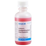 701198 - Major Pharmaceuticals Acetaminophen, Oral Solution, Cherry, 160mg, 118mL (24/case) - NDC# 00904-7014-20