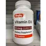 370934 - Major Pharmaceuticals Vitamin D3, 2000IU Caplets, 50mcg, 500ct - 24/case - NDC# 80681-0132-00