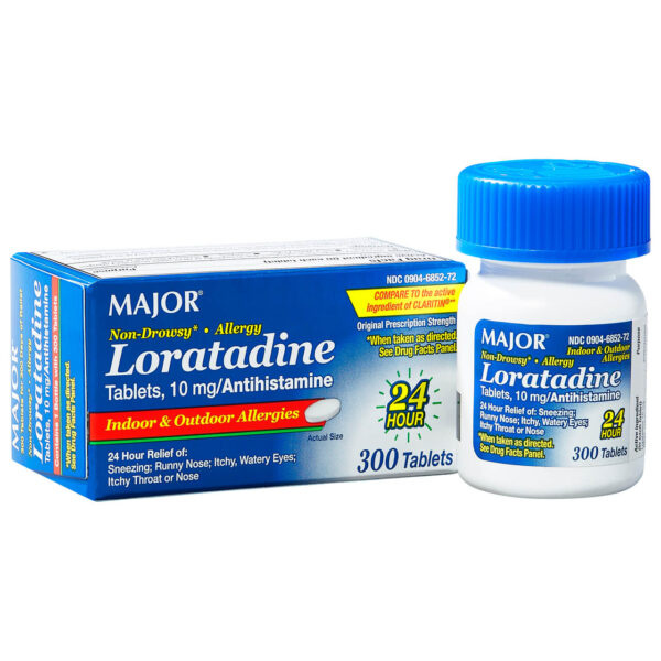 701025 Major Pharmaceuticals Loratadine, 10mg Tab, 300ct, Compare to