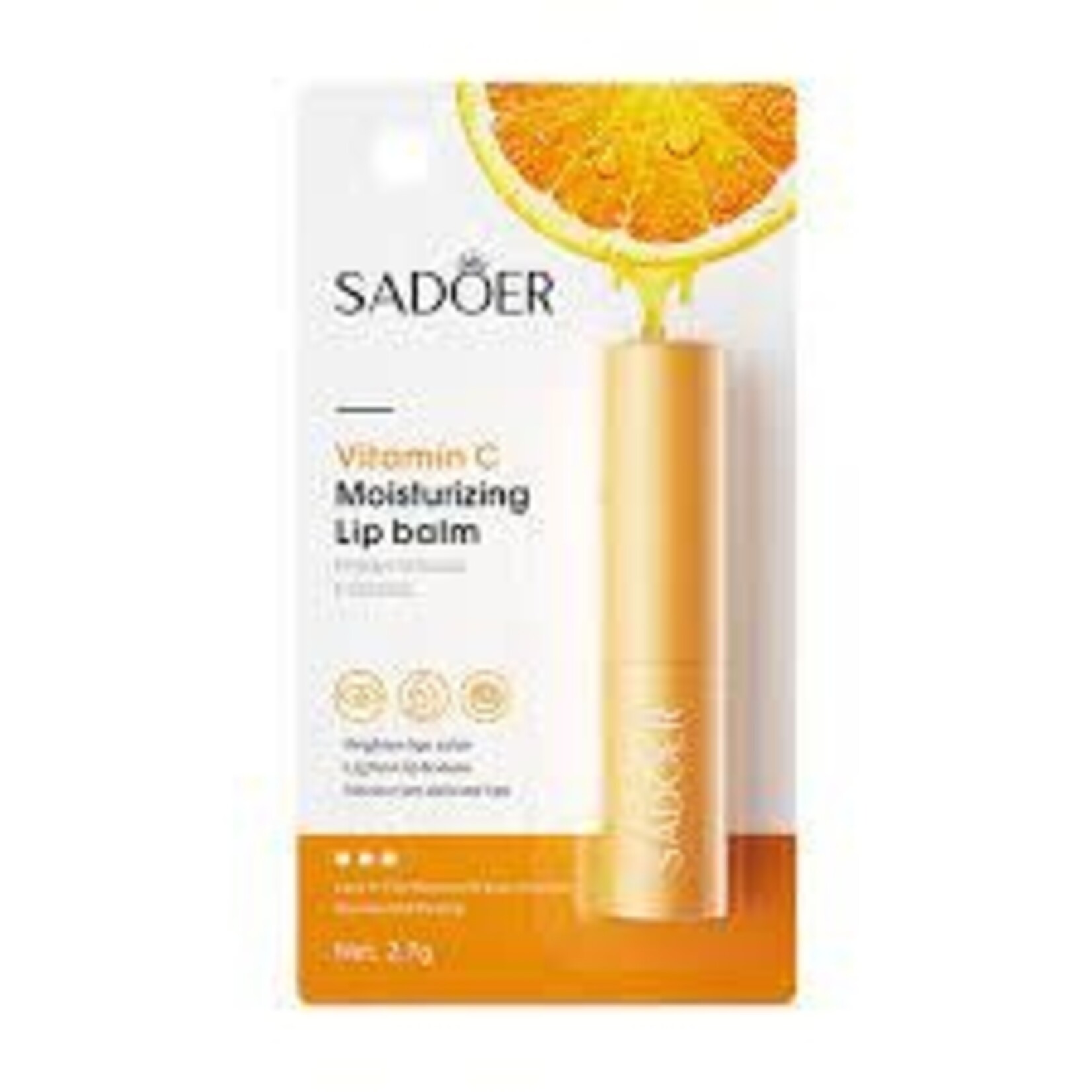 SADOER SADOER Vitamin C Aloe Vera Lip Balm, Deep Moisturizing Hydrating And Nourishing, Brightening, Improve Dryness And Peeling , Lips Skin Care 2.7g