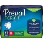 Prevail Per-Fit Maximum Absorbency Incontinence Briefs, Medium, 80 Count (Pack of 4 bags/case) -