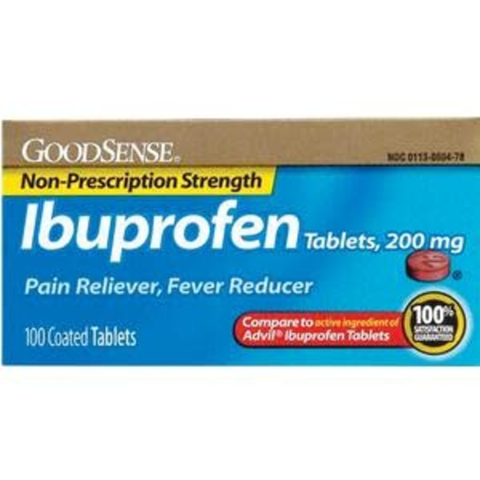 Goodsense GoodSense® 200mg Ibuprofen Tablet 100 Count, Non-Prescription Strength