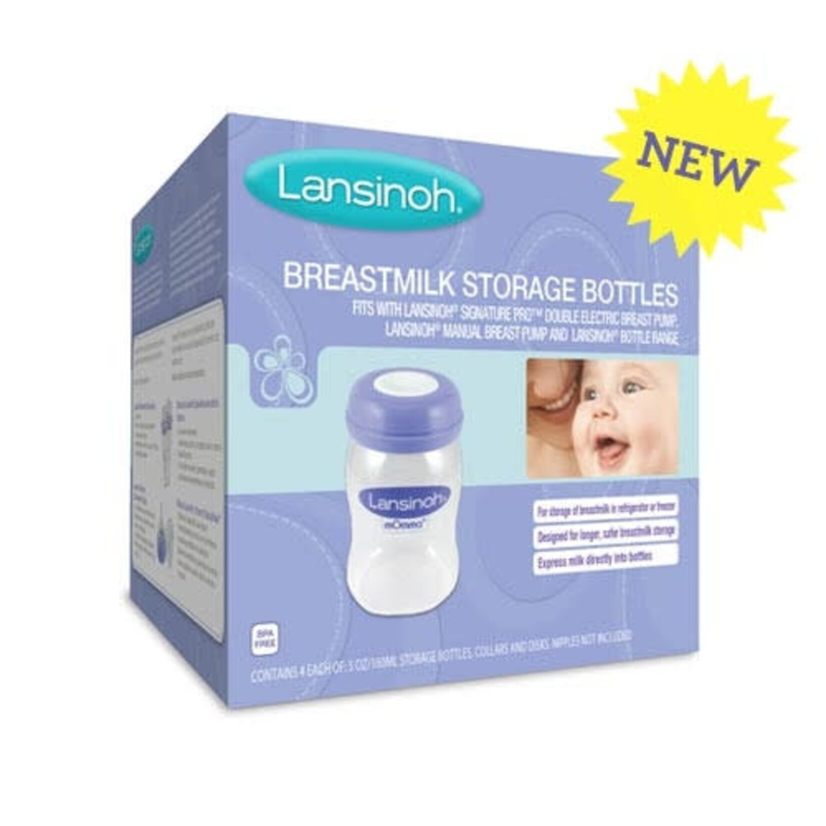 Lansinoh Lansinoh Breastmilk Storage Bottles, 5 oz. - 4 Pack