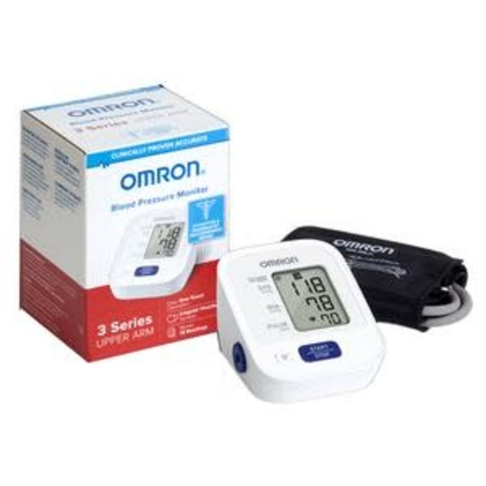 OMRON Omron 3 Series® Upper Arm Blood Pressure Monitor, 4'' x 5.1'' x 3.1''