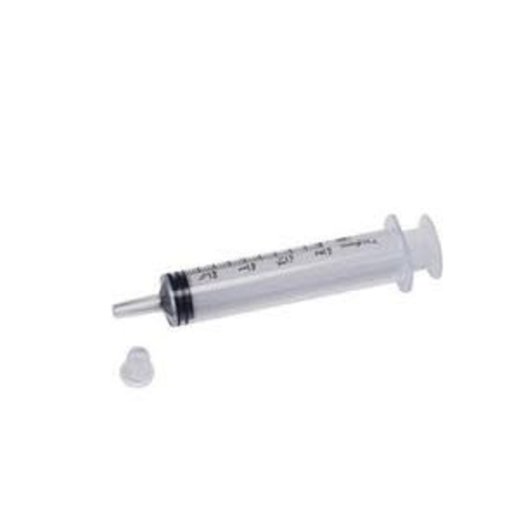 Monoject™ Clear Oral Medication Syringe 10mL with Separate Ribbed Tip Caps, Polypropylene Barrel and Plunger Rod