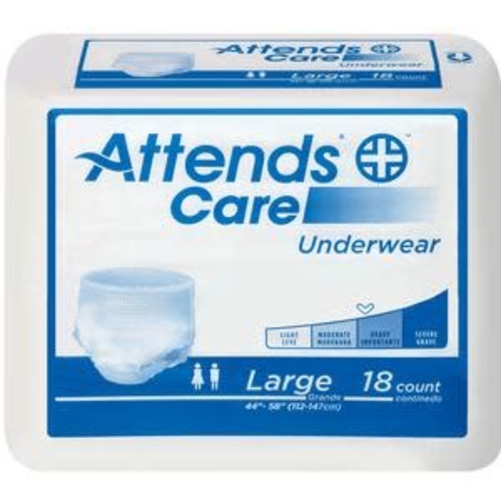 Attends, Incontinence Underwear, Large, 44" to 58"18ct