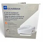 Guardian 4"(10.16cm)Raised Toilet Seat With Lock,250LBS