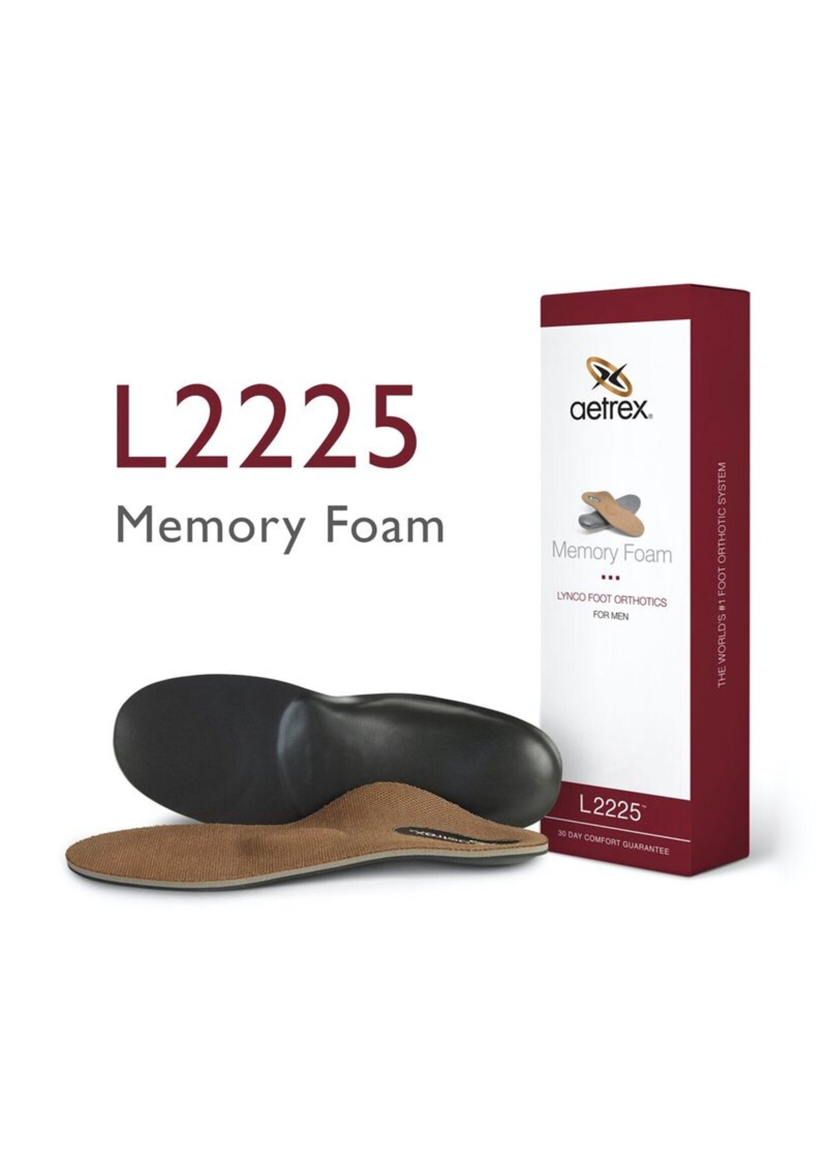 Aetrex L2225 Men's Memory Foam Posted Orthotics (Low Arch)