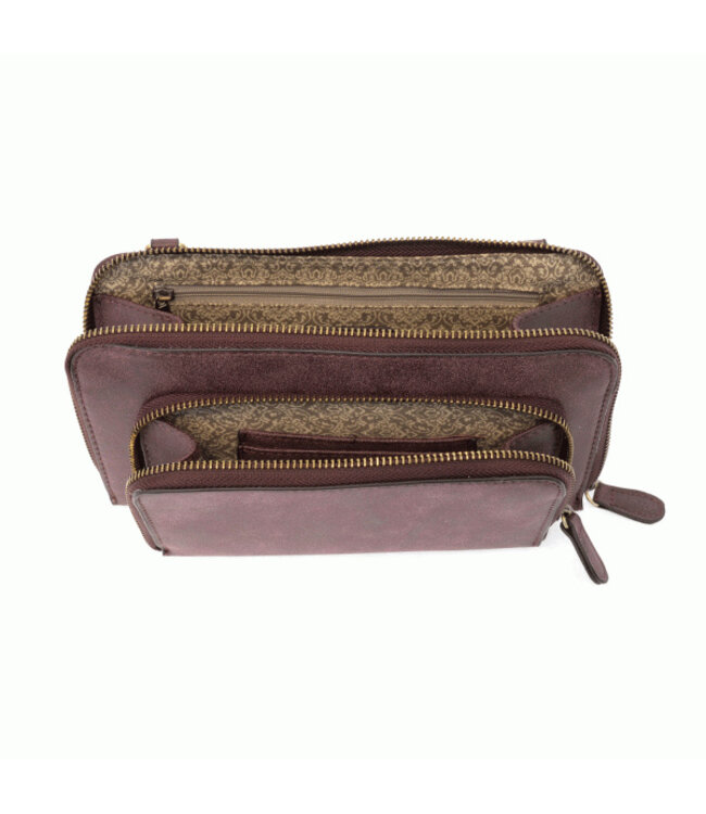 Joy Susan L8011 Chambray Mini Convertible Zip Around