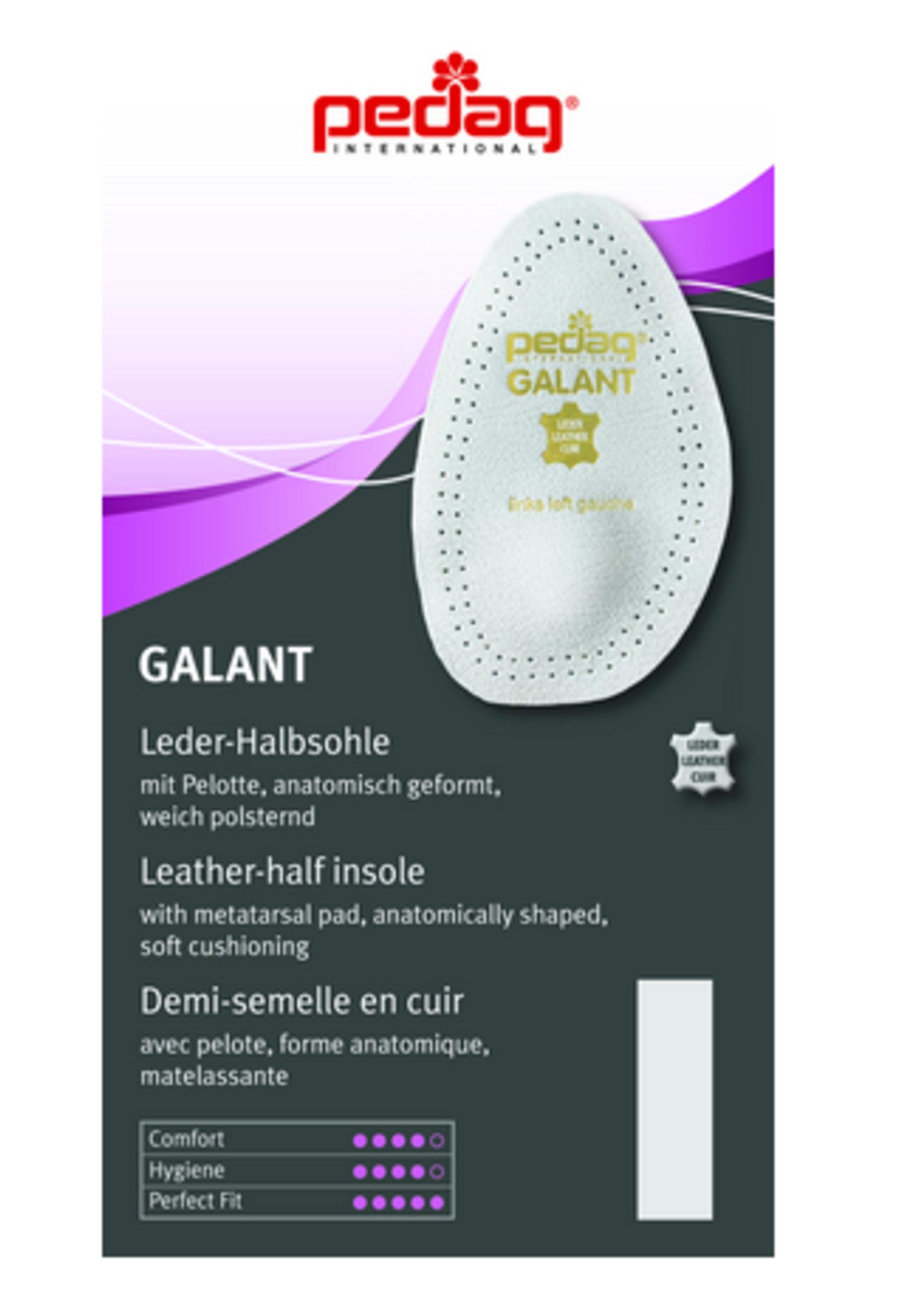 Pedag Galant Leather Half Insole (144)