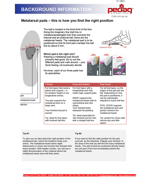 Pedag T-Form Metatarsal