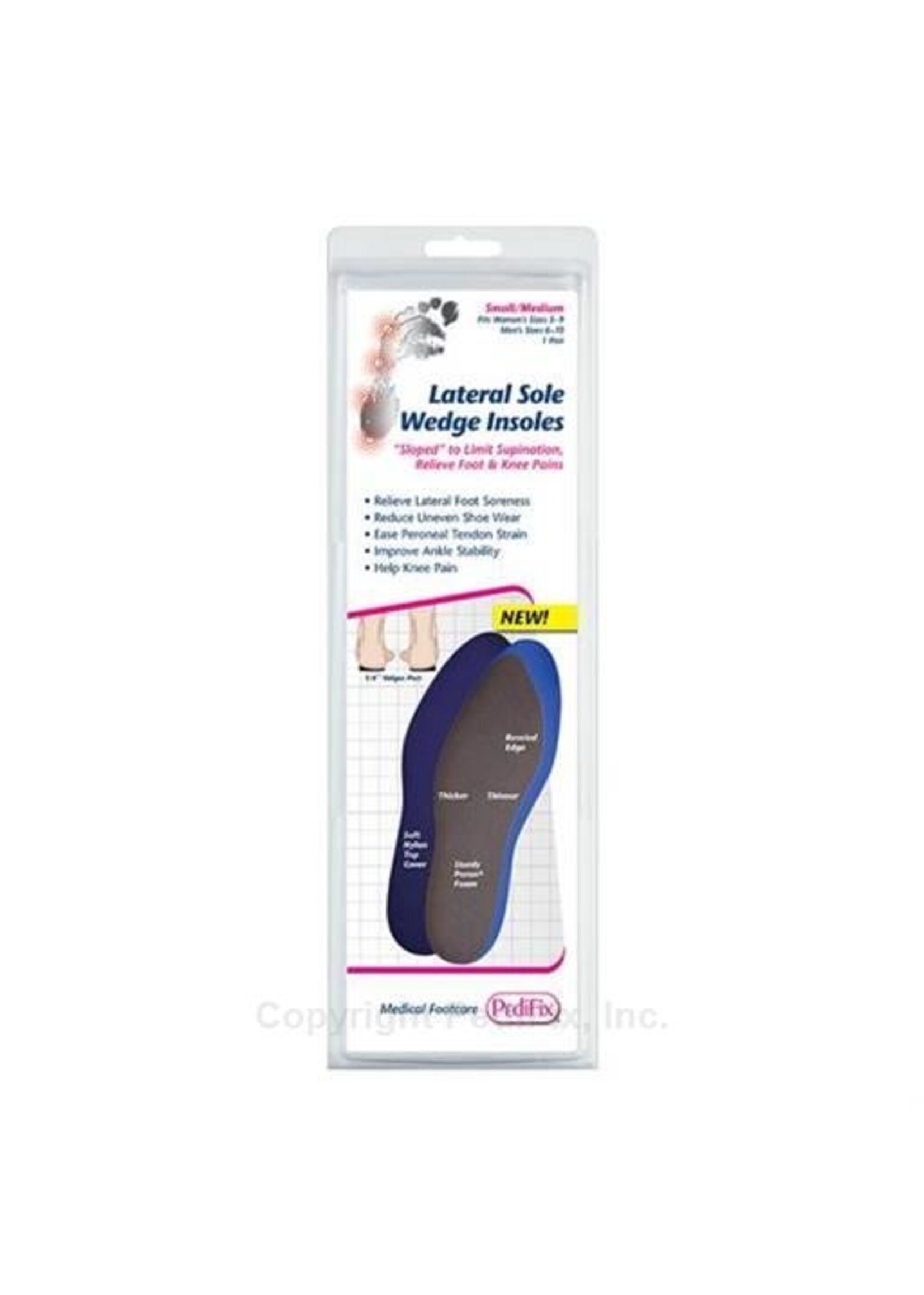 Pedifix Lateral Sole Wedge Insoles P230