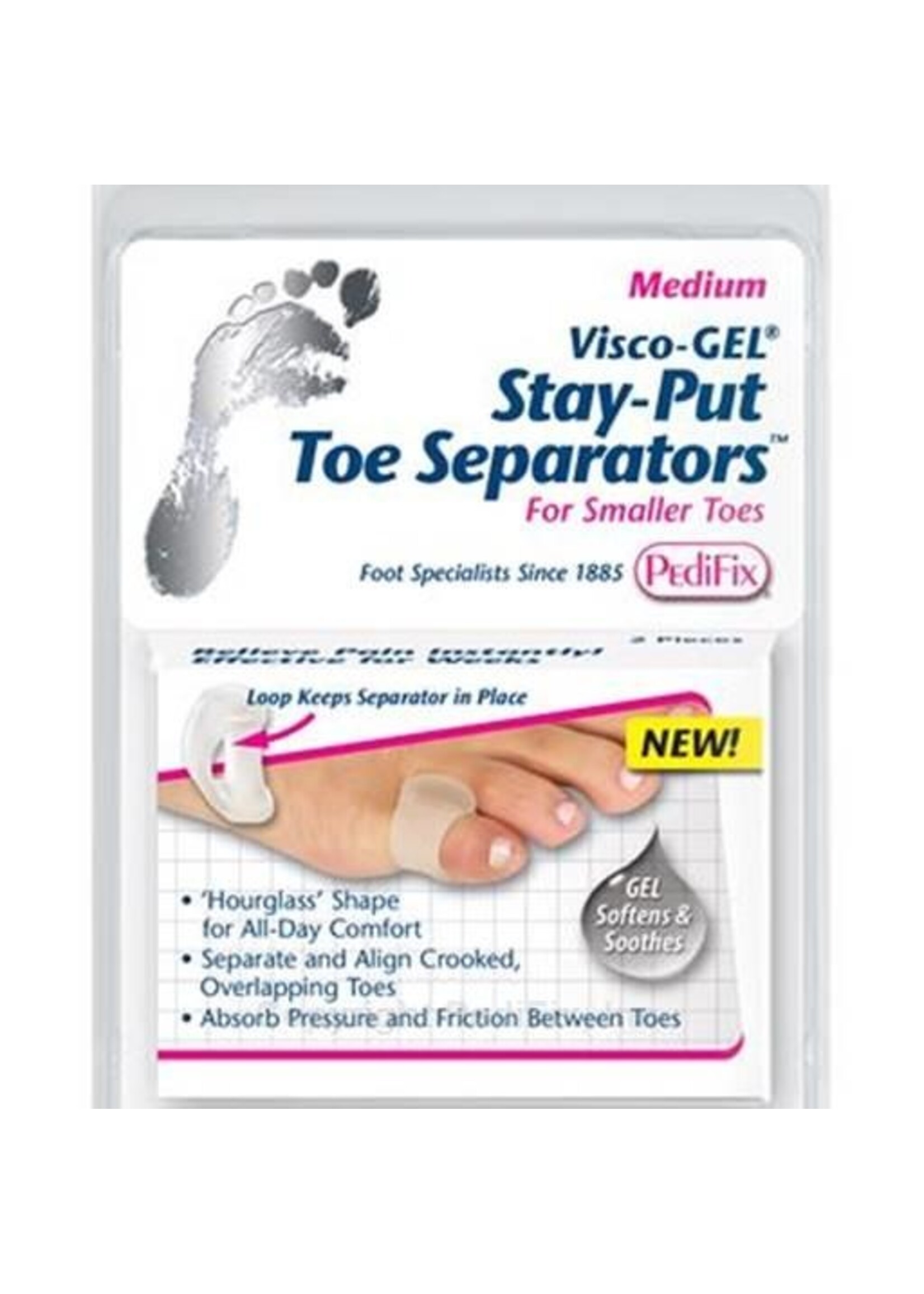 Pedifix P26 Visco Gel Stay Put Toe Separators