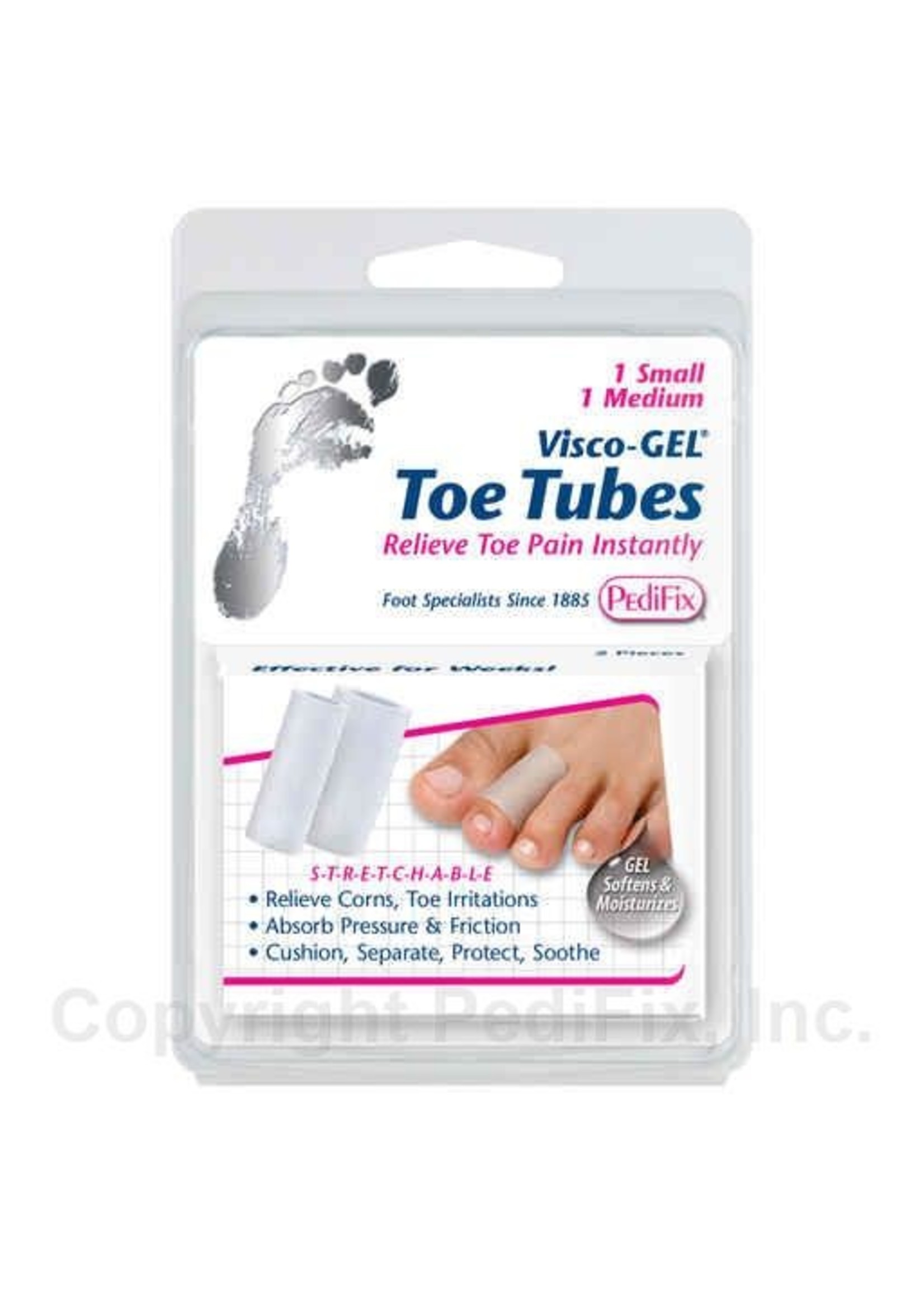 Pedifix P338 Visco Gel Toe Tubes