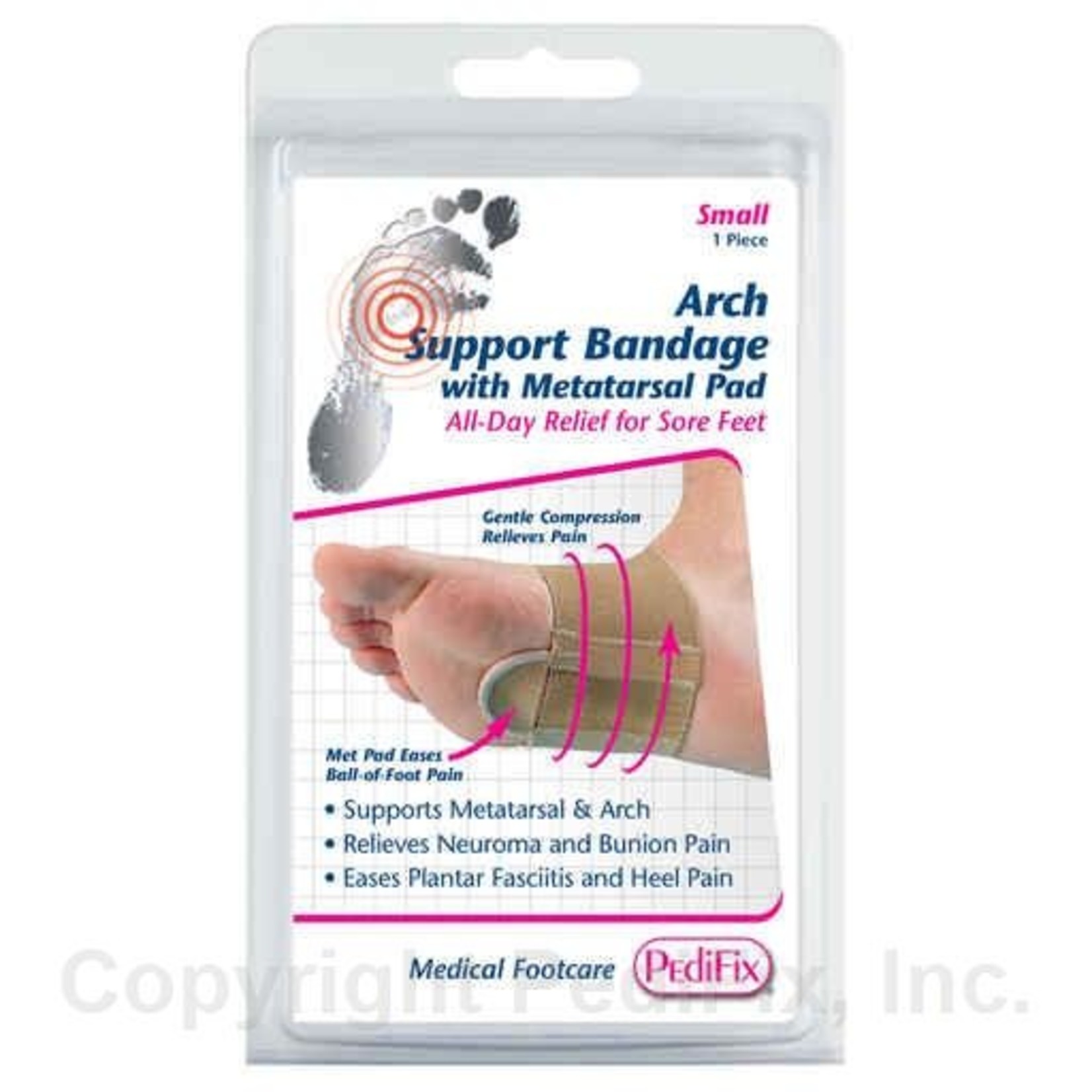 P6002 ARCH SUPPORT BANDAGE WITH METATARSAL PAD Lucha's Comfort Footwear