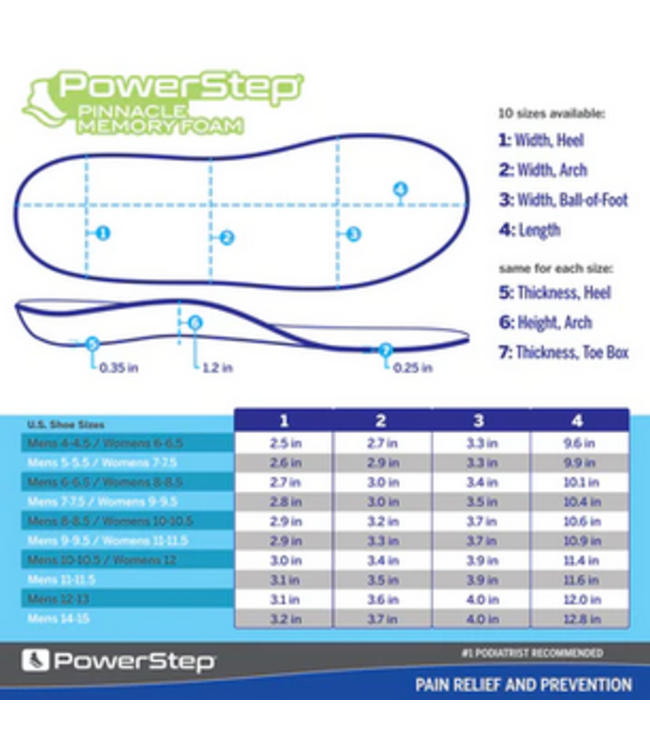 Powerstep Powerstep Pinnacle Memory Foam