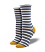 Socksmith WBC2174 Sailor Stripe Roll Top Bamboo Crew