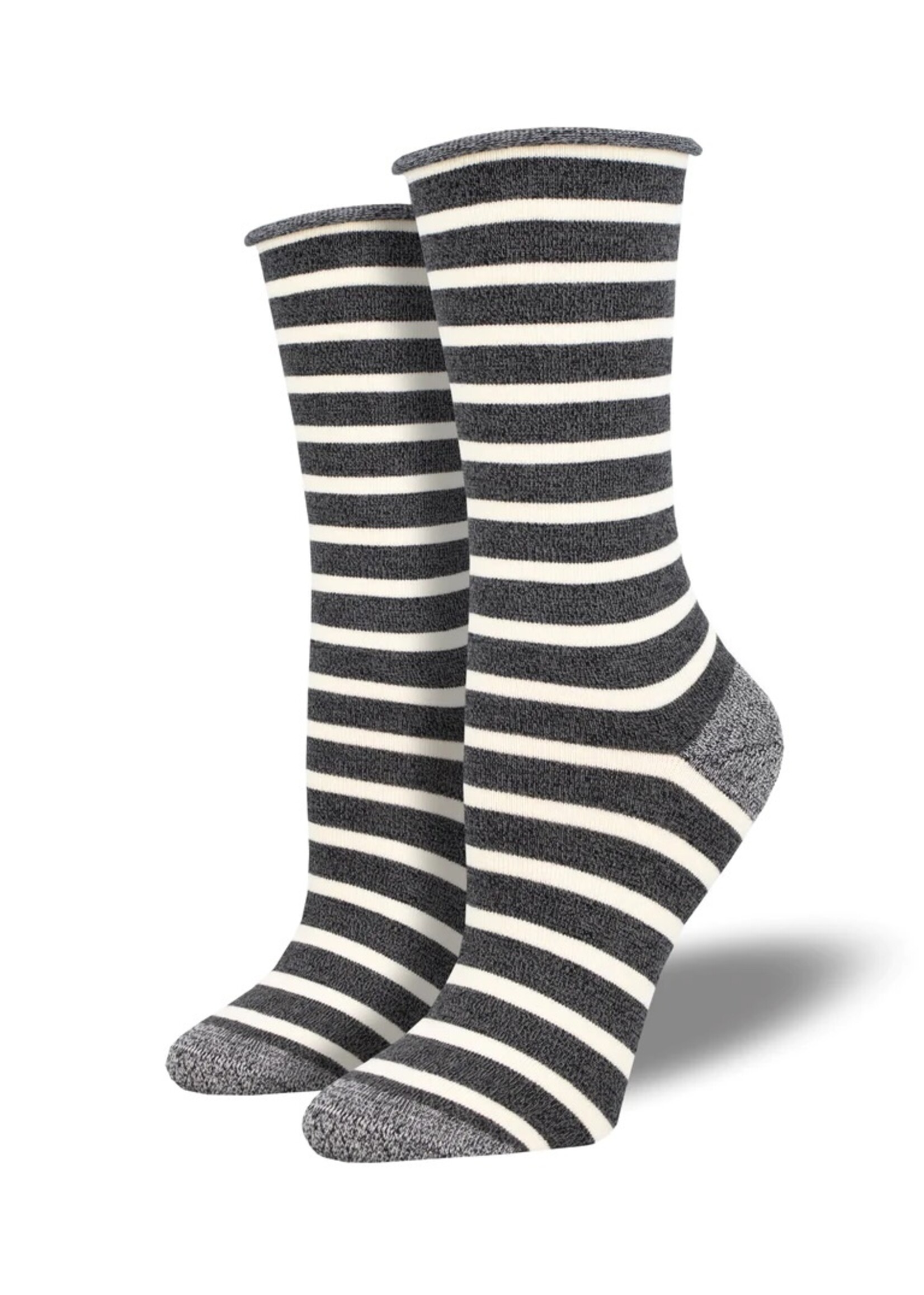 Socksmith WBC2174 Sailor Stripe Roll Top Bamboo Crew