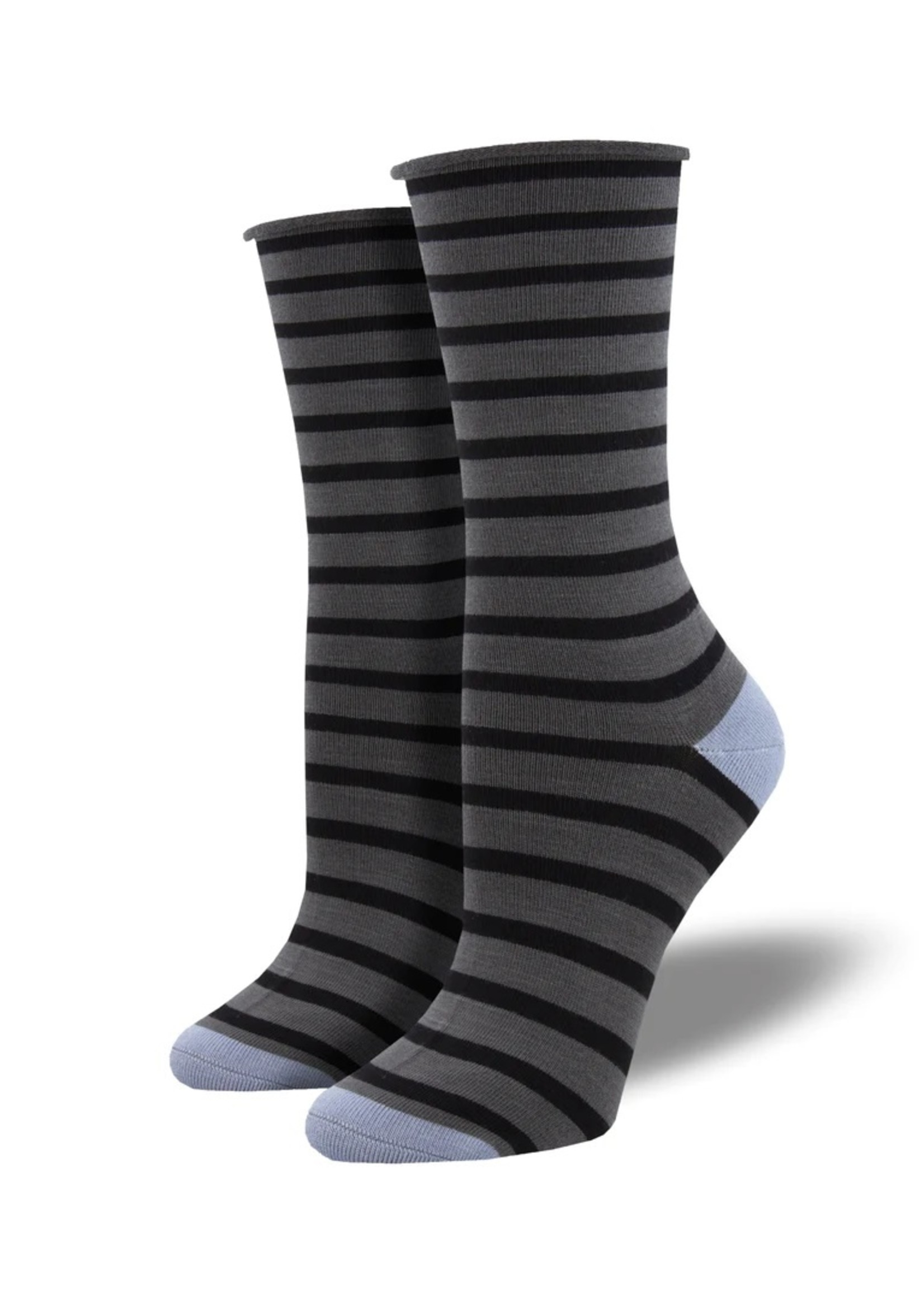 Socksmith WBC2174 Sailor Stripe Roll Top Bamboo Crew