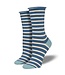 Socksmith WBC2174 Sailor Stripe Roll Top Bamboo Crew
